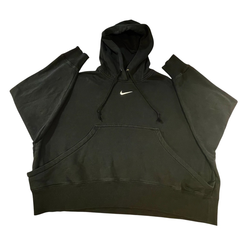 Nike Phoenix Fleece Over-Oversized Pullover Hoodie Black DQ5858-010 Womens M